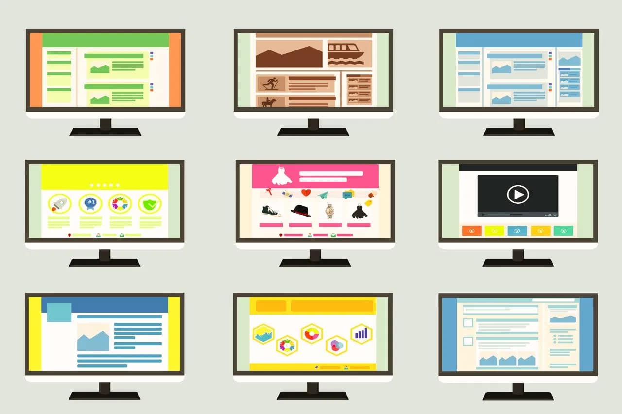 Web designer creating multiple website templates focusing on content optimization for enhanced user experience