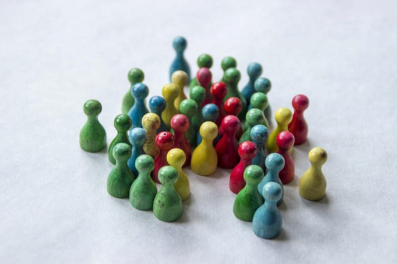 Small colorful figures that represent diverse and wide website audience